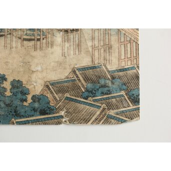 葛飾北斎 HOKUSAI 諸国名橋奇覧 摂州天満橋 木版画　Z547 