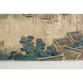 葛飾北斎 HOKUSAI 諸国名橋奇覧 摂州天満橋 木版画　Z547 