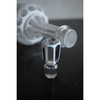 白被 切子デカンタ 盆　Y055 