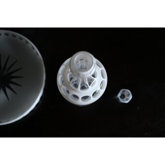 白被 切子デカンタ 盆　Y055 