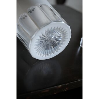 白被 切子デカンタ 盆　Y055 