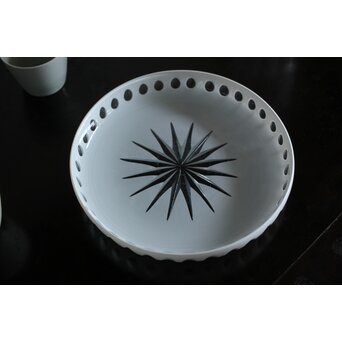 白被 切子デカンタ 盆　Y055 