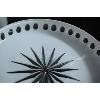 白被 切子デカンタ 盆　Y055 