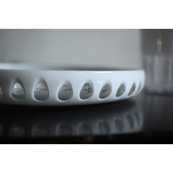 白被 切子デカンタ 盆　Y055 