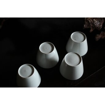 古伊万里 白磁 猪口 9客　P497 