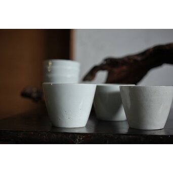 古伊万里 白磁 猪口 9客　P497 