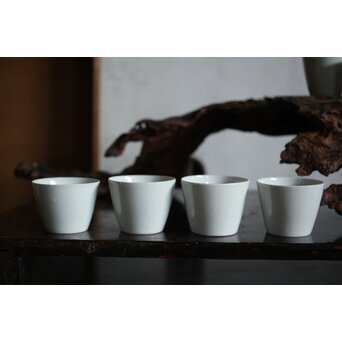 古伊万里 白磁 猪口 9客　P497 