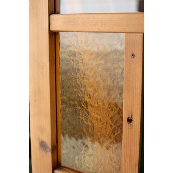 黄色と緑色ガラス建具 2枚1組　GD0243Y 