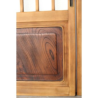 市松模様 細分化ガラス 玄関ガラス戸 2枚1組　GD0244YD 