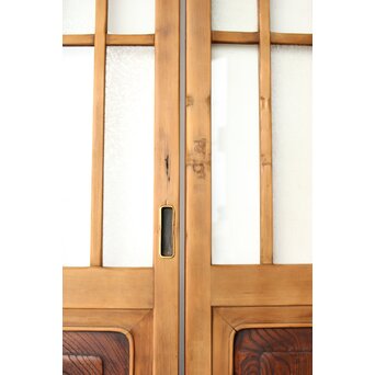 市松模様 細分化ガラス 玄関ガラス戸 2枚1組　GD0244YD 