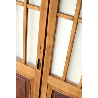 市松模様 細分化ガラス 玄関ガラス戸 2枚1組　GD0244YD 