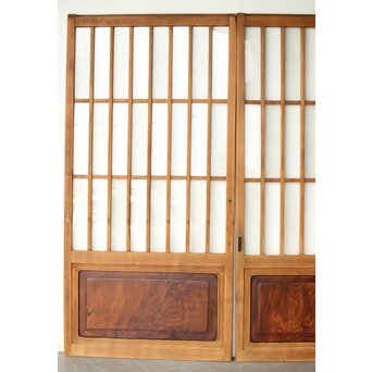 市松模様 細分化ガラス 玄関ガラス戸 2枚1組　GD0244YD 