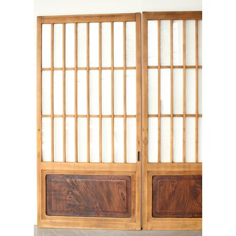 市松模様 細分化ガラス 玄関ガラス戸 2枚1組　GD0244YD 