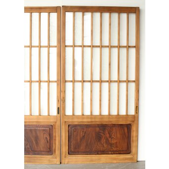 市松模様 細分化ガラス 玄関ガラス戸 2枚1組　GD0244YD 