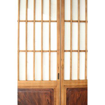 市松模様 細分化ガラス 玄関ガラス戸 2枚1組　GD0244YD 