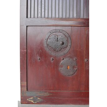 総欅 格子蔵戸　W0169Y 