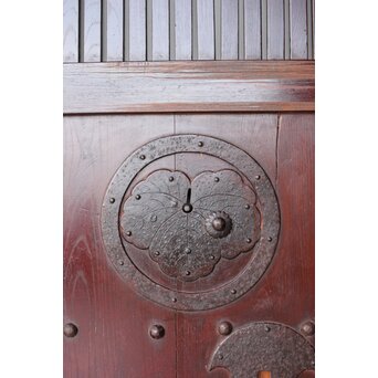 総欅 格子蔵戸　W0169Y 