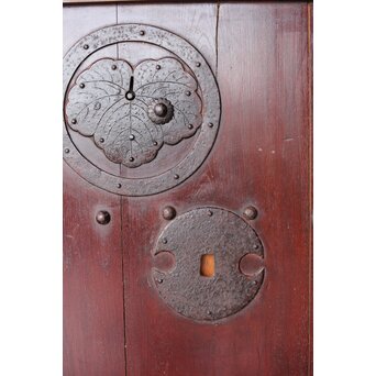 総欅 格子蔵戸　W0169Y 