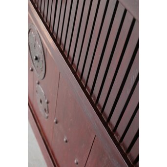 総欅 格子蔵戸　W0169Y 