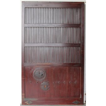 総欅 格子蔵戸　W0169Y