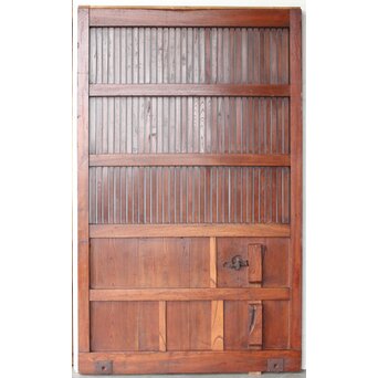 総欅 格子蔵戸　W0169Y ウラ