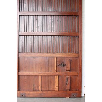 総欅 格子蔵戸　W0169Y 