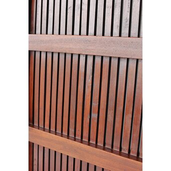 総欅 格子蔵戸　W0169Y 