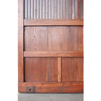 総欅 格子蔵戸　W0169Y 