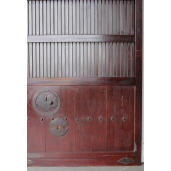 総欅 格子蔵戸　W0169Y 