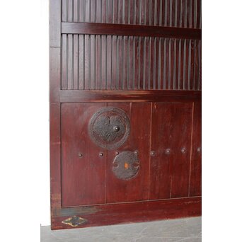 総欅 格子蔵戸　W0169Y 