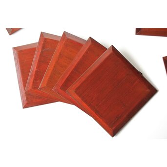 平安象彦造 今尾景年画 図替 桐溜柿合四方盆十客 共箱　Q368 