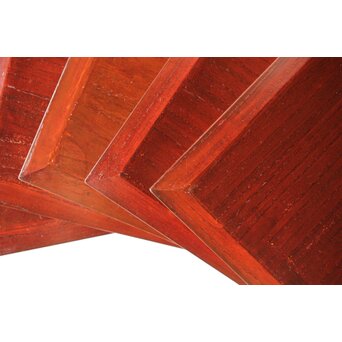 平安象彦造 今尾景年画 図替 桐溜柿合四方盆十客 共箱　Q368 