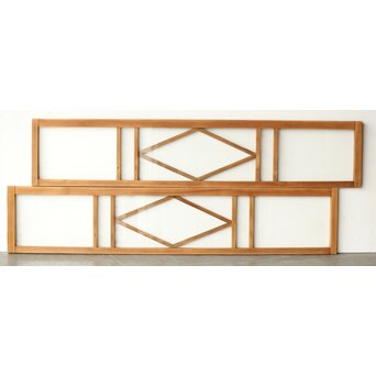 菱形デザイン ガラス欄間 2枚1組　R0435 ウラ