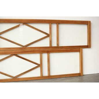 菱形デザイン ガラス欄間 2枚1組　R0435 