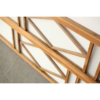 菱形デザイン ガラス欄間 2枚1組　R0435 