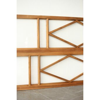 菱形デザイン ガラス欄間 2枚1組　R0435 