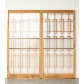 書院戸風 組子ガラス窓 4枚1組　R0436 AB　ウラ