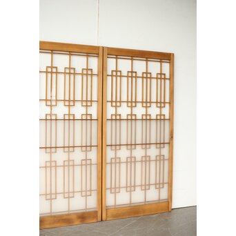 書院戸風 組子ガラス窓 4枚1組　R0436 