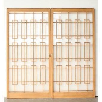 書院戸風 組子ガラス窓 4枚1組　R0436 CD　表