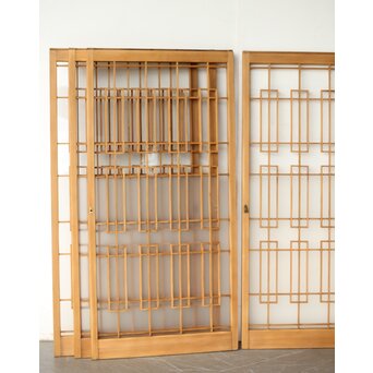 書院戸風 組子ガラス窓 4枚1組　R0436 