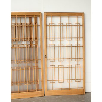 書院戸風 組子ガラス窓 4枚1組　R0436 
