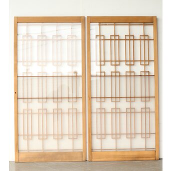 書院戸風 組子ガラス窓 4枚1組　R0436 CD　ウラ