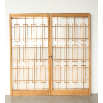 書院戸風 組子ガラス窓 4枚1組　R0436 AB　表