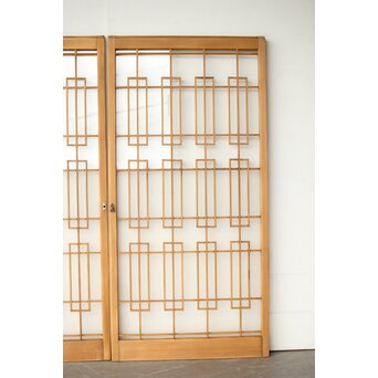書院戸風 組子ガラス窓 4枚1組　R0436 