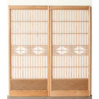 細菱形組子 大きめ書院 2枚1組　R0437 ウラ