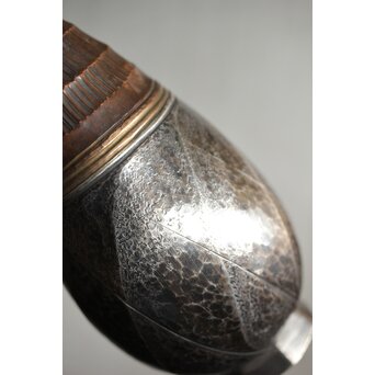 一雄銘 異材接合/はぎあわせ技法銀花瓶　M432 