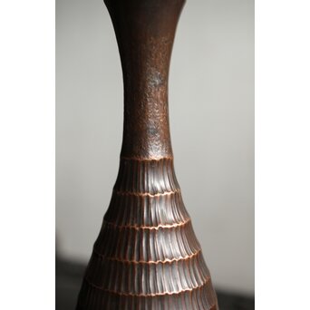 一雄銘 異材接合/はぎあわせ技法銀花瓶　M432 