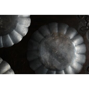 一鳳斎銘純銀菊型 銘々皿 10枚1組　M433 