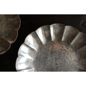 一鳳斎銘純銀菊型 銘々皿 10枚1組　M433 