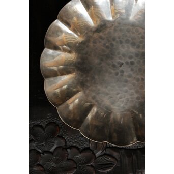 一鳳斎銘純銀菊型 銘々皿 10枚1組　M433 